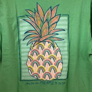 SOUTHERNOLOGY Green Graphic T-Shirt with Pineapple Design
